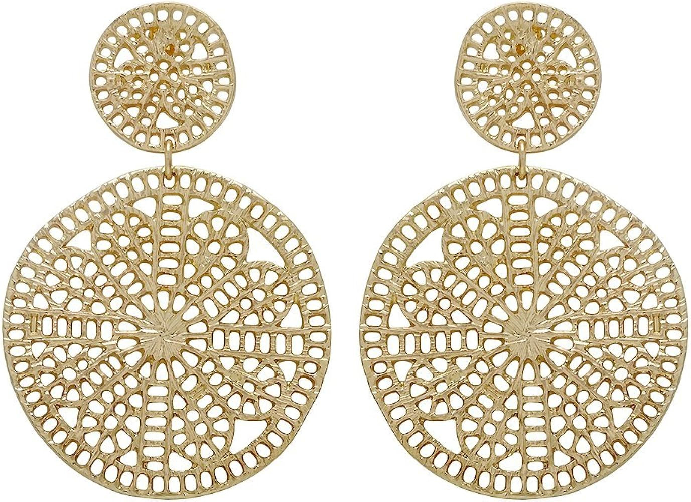 Double Crochet Link Casting Filigree Post Earring | Amazon (US)