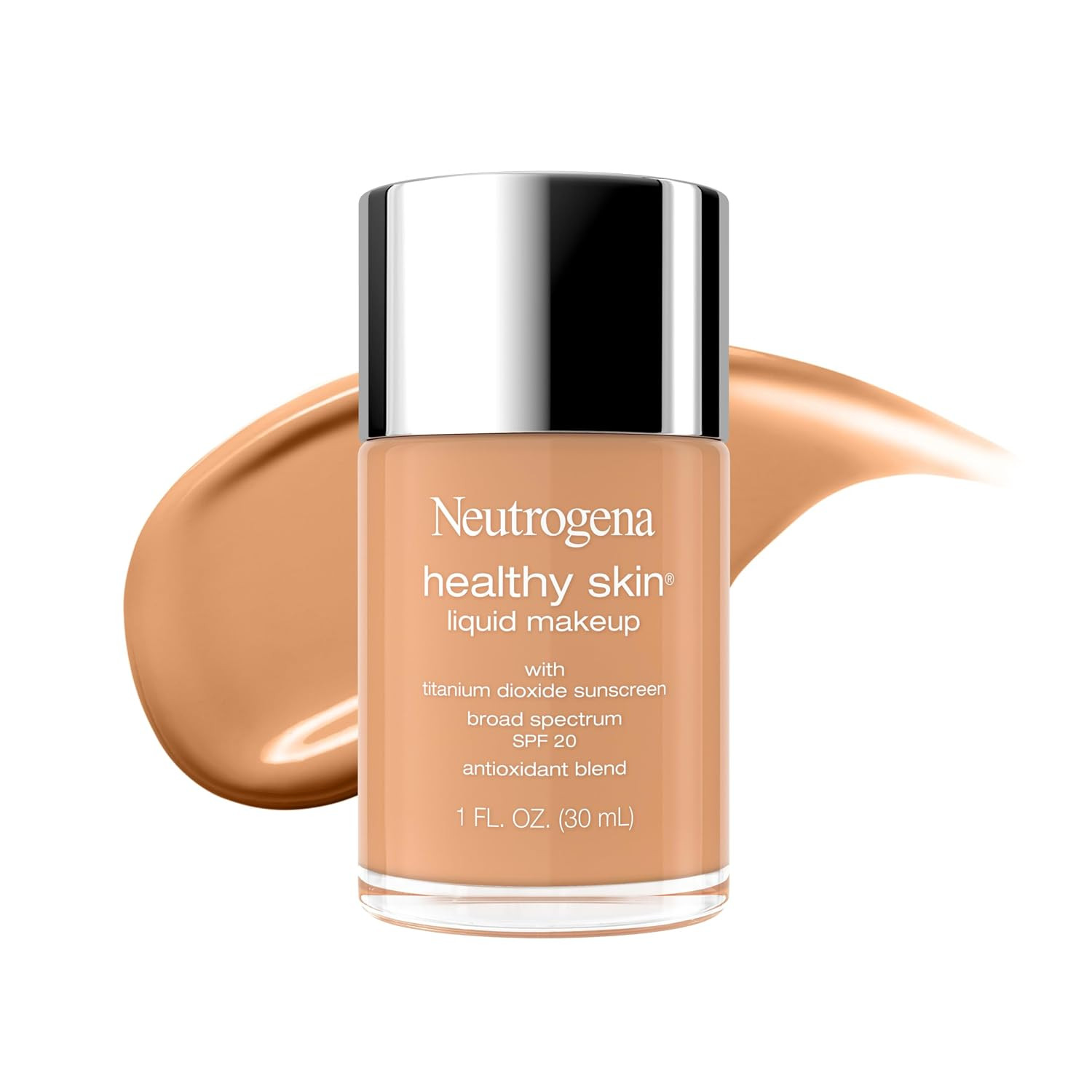 Neutrogena Healthy Skin Liquid Foundation Makeup, Fresh Beige 380W 1 fl. oz | Broad Spectrum SPF ... | Amazon (US)