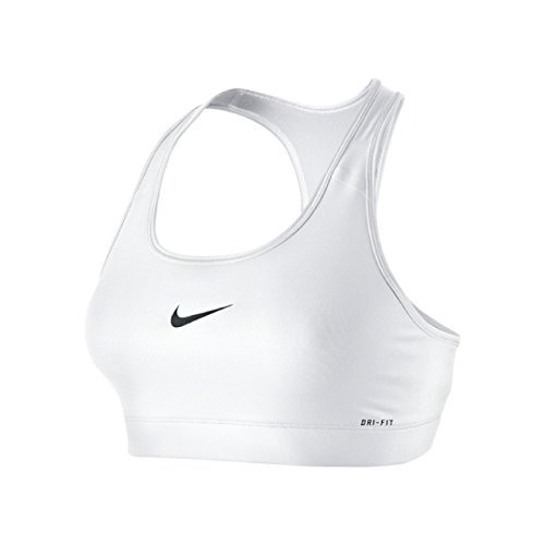 Nike Women's Standard Victory Compression Sports Bra, White/Black, Medium | Amazon (US)