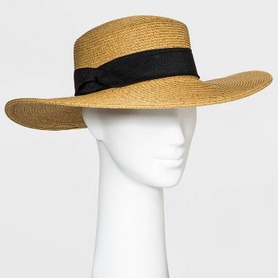 Women&#39;s Straw Boater Hat - A New Day&#8482; Natural | Target