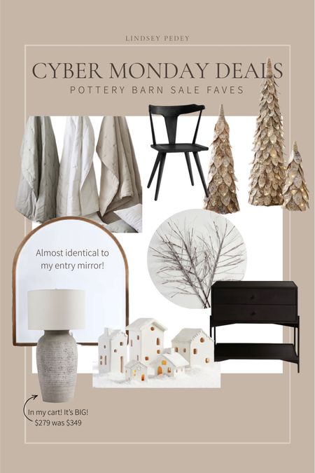 Pottery barn Black Friday/ cyber Monday favorites! I think this might be our exact entry mirror and I’m LOVING this giant lamp too! 

Pottery barn, night stand, mirror, lamp, trees, stems, Christmas decor, holiday decor, comforter, gift guide, gift ideas, gifts for her, gifts for the homebody, gifts for parents, cyber Monday, Black Friday, dining chair, holiday house, Christmas village 

#LTKCyberweek #LTKsalealert #LTKGiftGuide