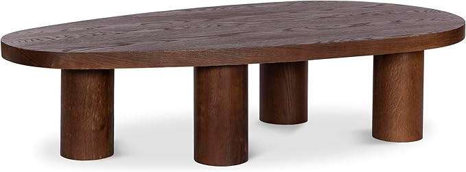 Meridian Furniture 291Brown-C Beekman Collection Art Deco Coffee Table with Solid Oak Wood, Brown... | Amazon (US)
