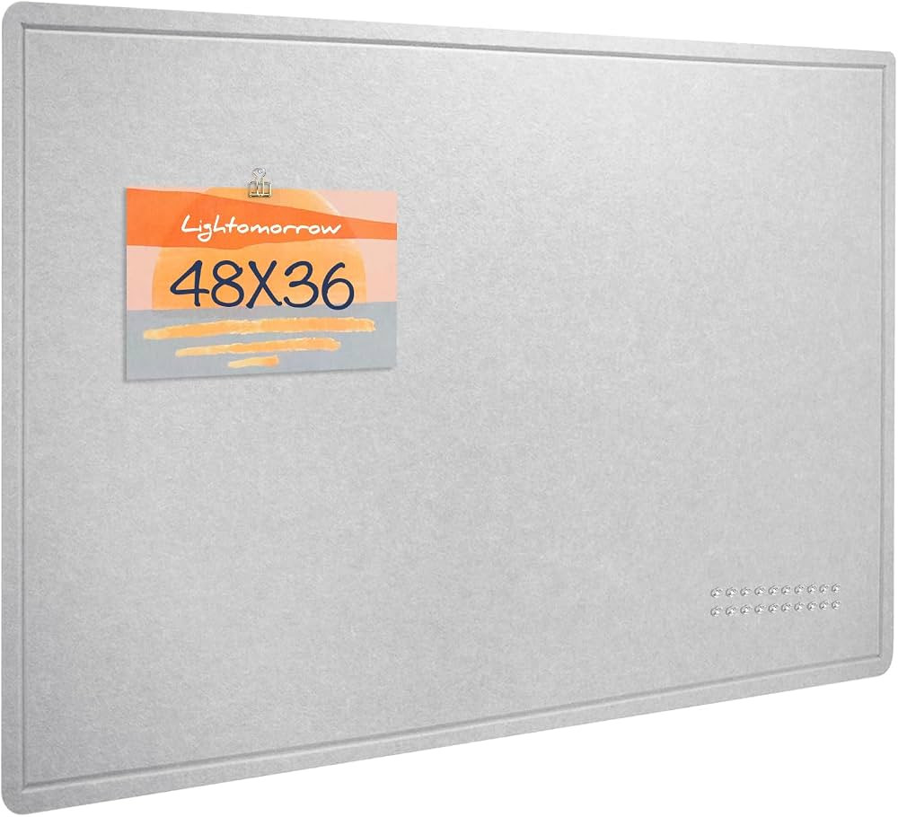 Large Bulletin Board - 48 x 36 Inches, Decorative Felt Pin Board for Wall - 4' x 3' Foldable Phot... | Amazon (US)