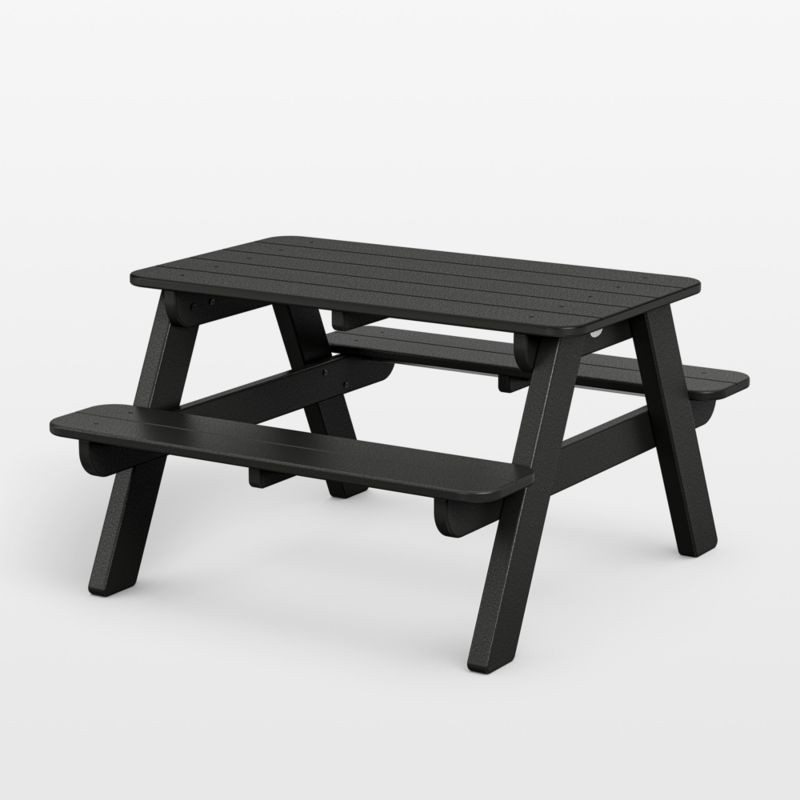 Black Outdoor Kids Picnic Table by POLYWOOD  + Reviews | Crate & Kids | Crate & Barrel