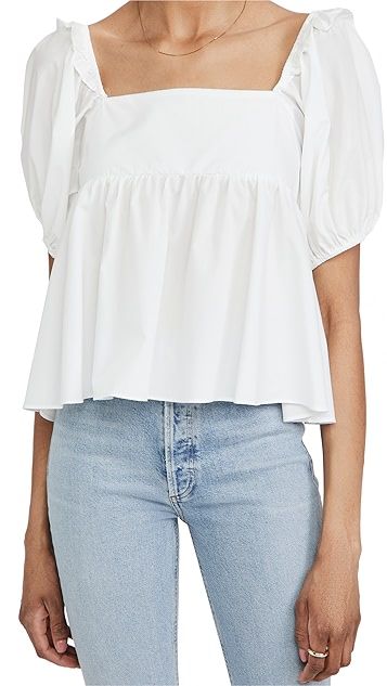 Poplin Babydoll Blouse | Shopbop