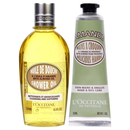 Loccitane Almond Cleansing and Softening Shower Oil and Hand Cream 2 Pc Kit - 8.4oz Shower Oil 1oz Cream | Walmart (US)