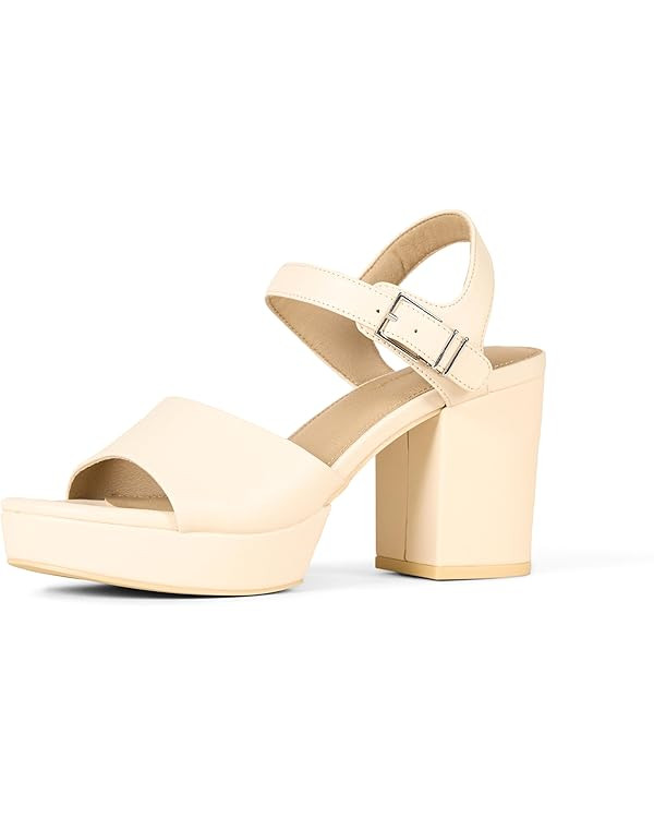 Amazon Essentials Women's Platform Ankle Strap Block Heel Sandal | Amazon (US)