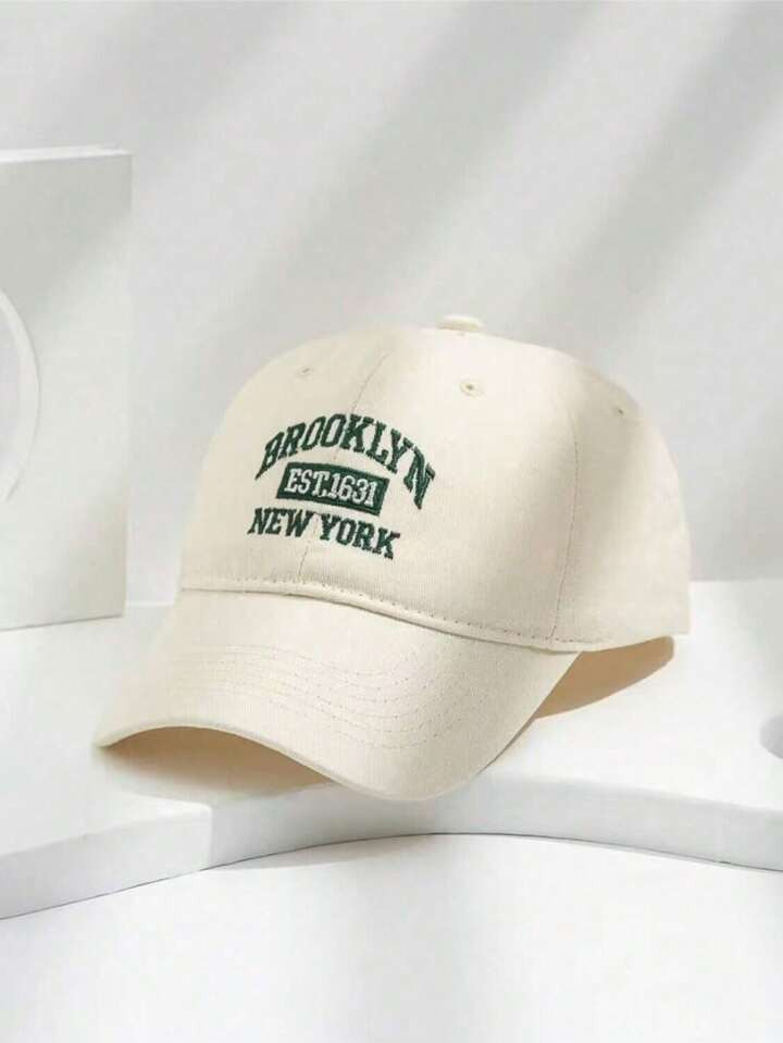 1pc New York Brooklyn Baseball Cap Embroidered Solid Color Unisex Dad Hats Lightweight Adjustable... | SHEIN