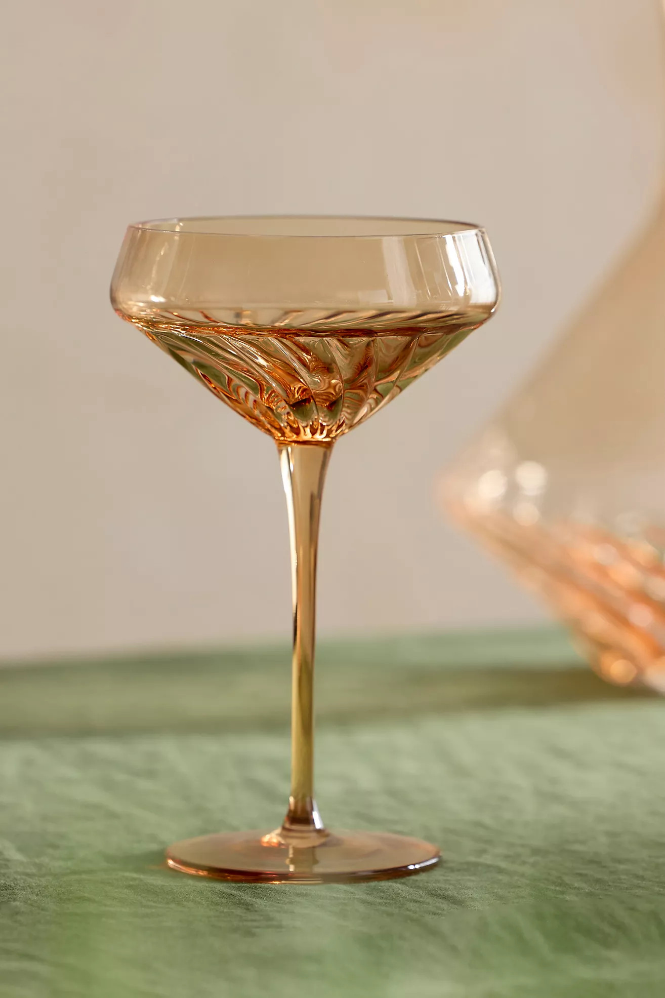 Amber Swirl Cocktail Glass | Anthropologie (US)