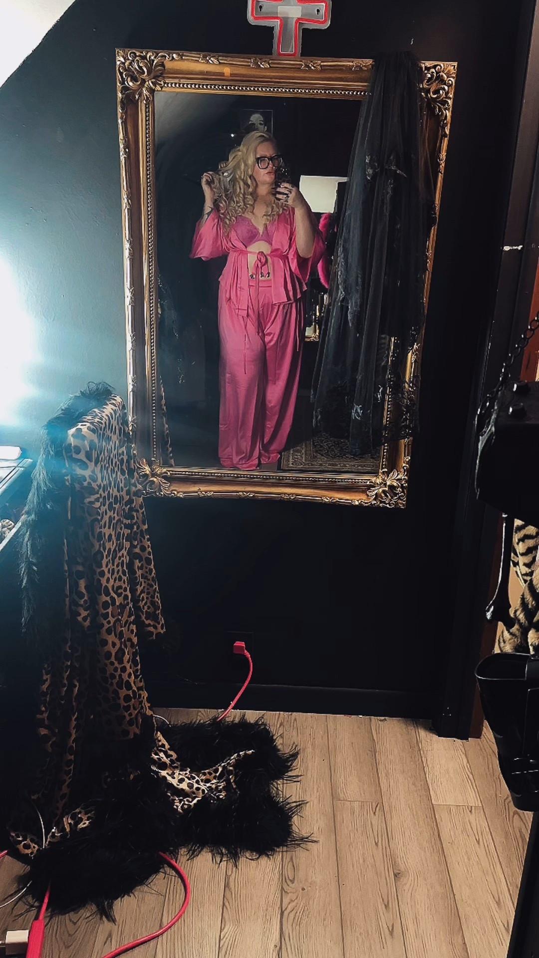 Living in this Hollywood pink outfit from Victoria’s Secret ! I got a 2x in the bottoms and xl/xxl in the top but I could have sized down! 

#LTKootd #LTKselfcare #LTKHoliday