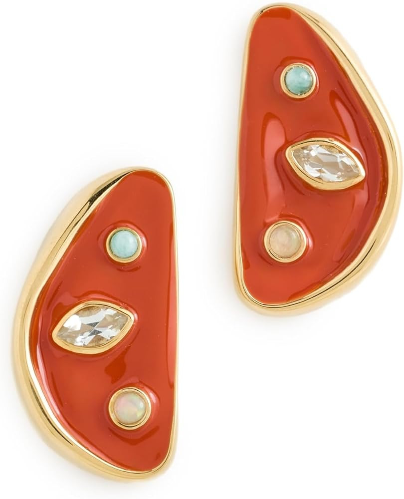 Lizzie Fortunato Women's Isola Stud Earrings In Melon | Amazon (US)