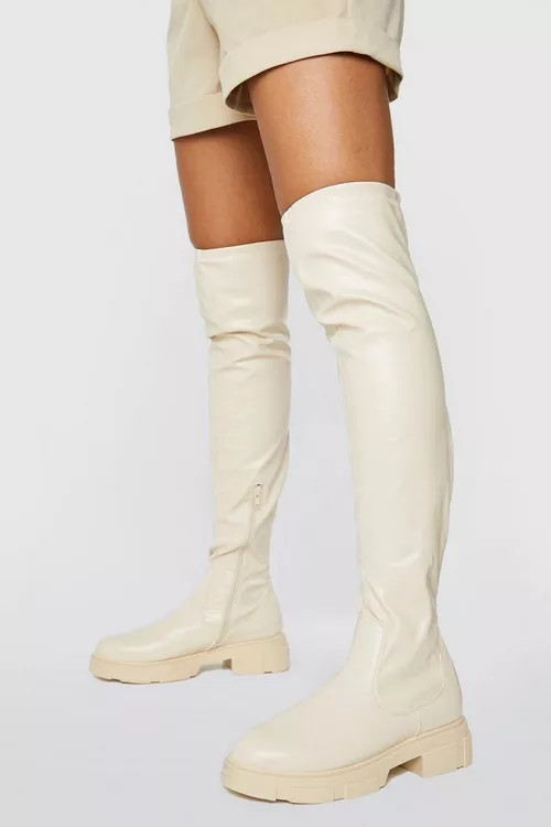 Stretch Knee High Boots | Boohoo.com (UK & IE)