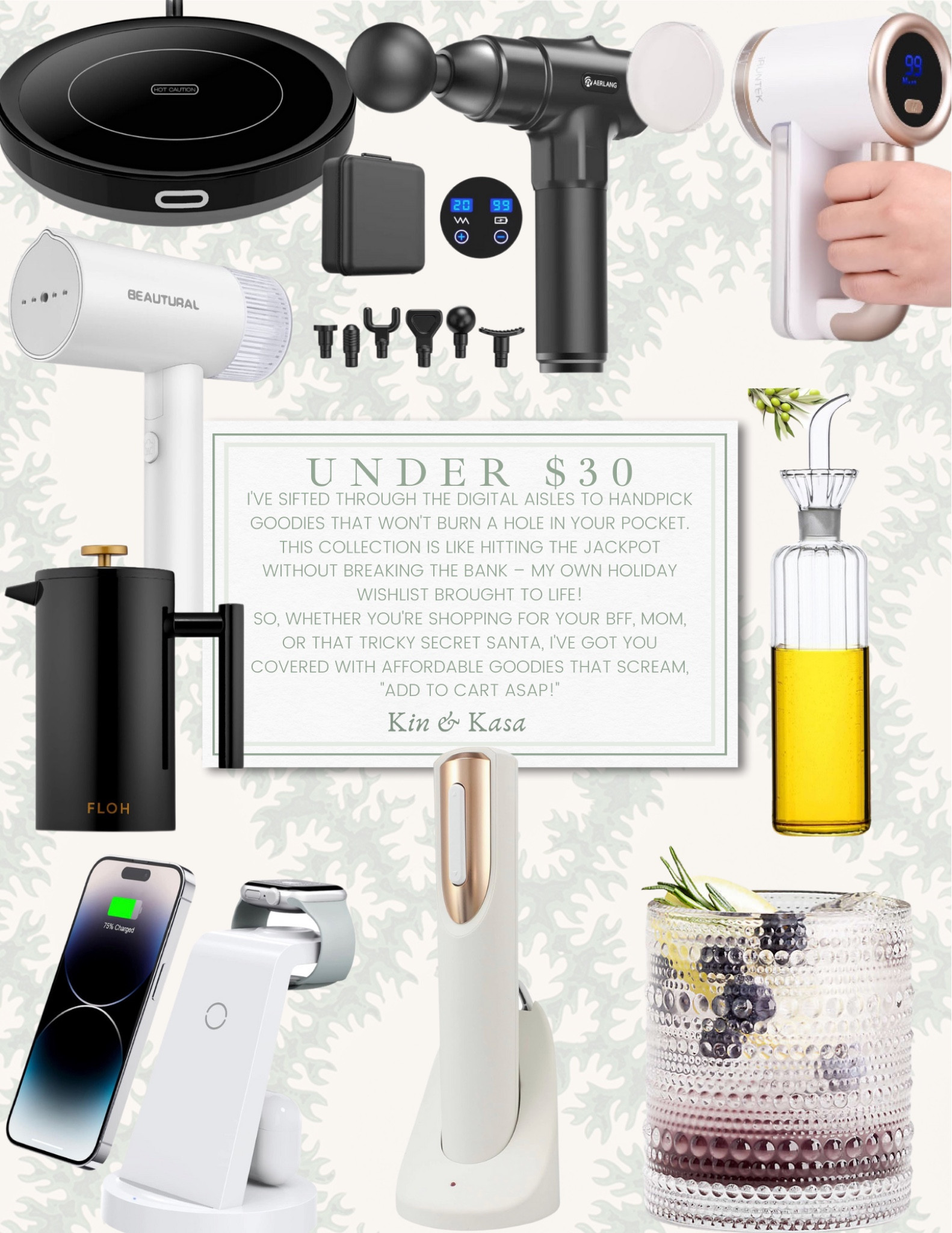 I've sifted through the digital aisles to handpick goodies that won't burn a hole in your pocket. This collection is like hitting the jackpot without breaking the bank – my own holiday wishlist brought to life!

So, whether you're shopping for your BFF, mom, or that tricky Secret Santa, I've got you covered with affordable goodies that scream, "Add to Cart ASAP!"

I’ve linked all the deets down below 🫶🏾


#amazonfinds #under$30 #giftideas #affordable #christmasgifts 

#LTKfindsunder50 #LTKsalealert #LTKGiftGuide