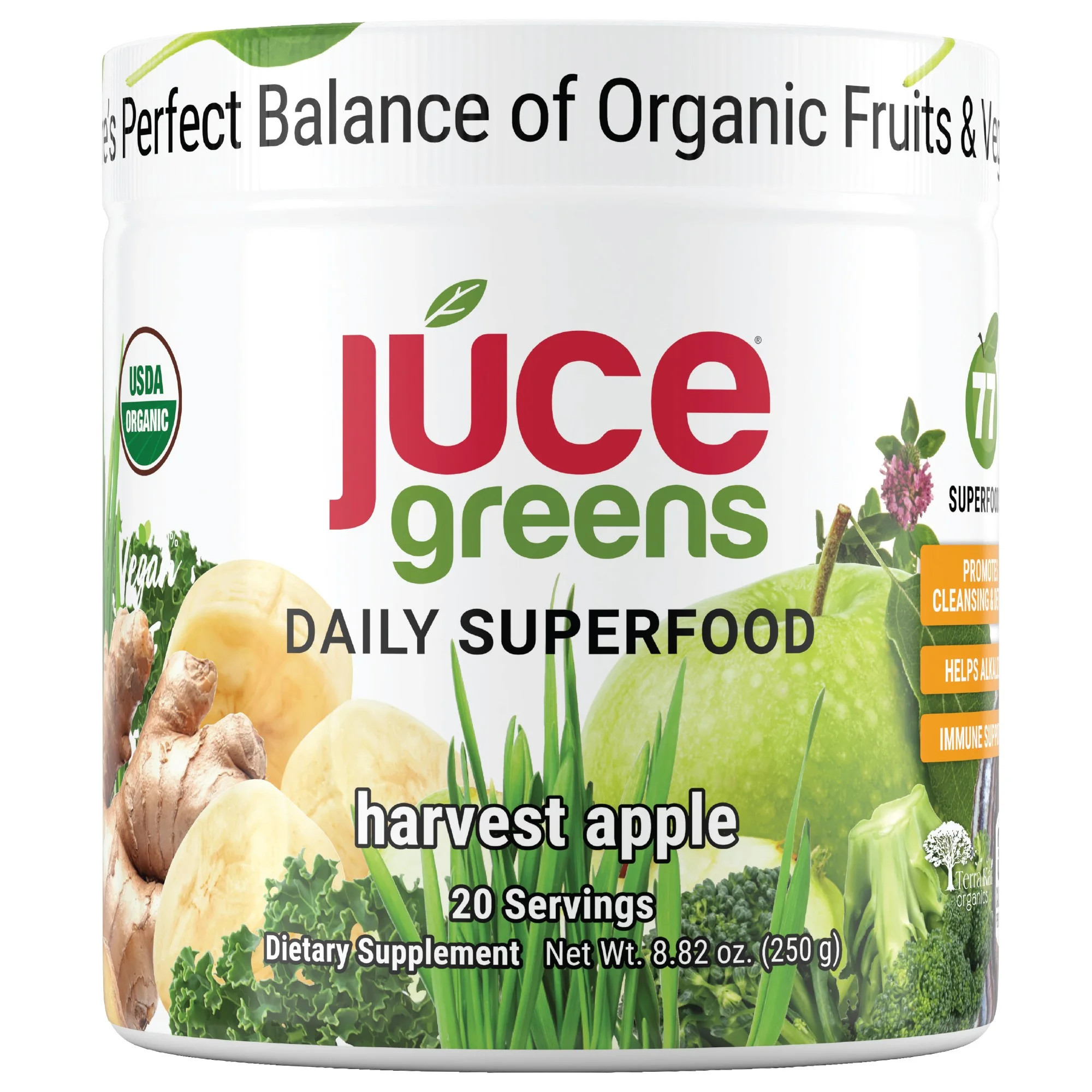 JUCE Greens Superfood Healthy Balance of Fruits and Veggies. Powder 8.82 oz | Walmart (US)