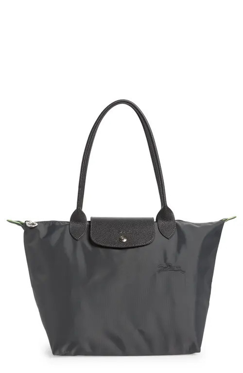 Longchamp Medium Le Pliage Recycled Canvas Shoulder Tote Bag in Graphite at Nordstrom | Nordstrom