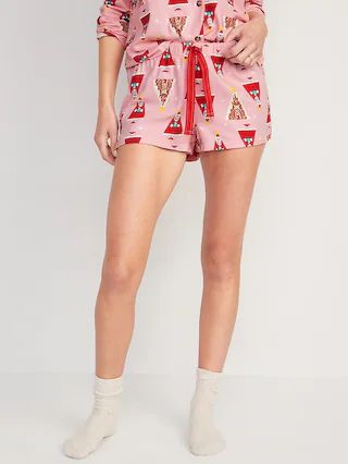 Matching Print Flannel Pajama Shorts for Women -- 2.5-inch inseam | Old Navy (US)