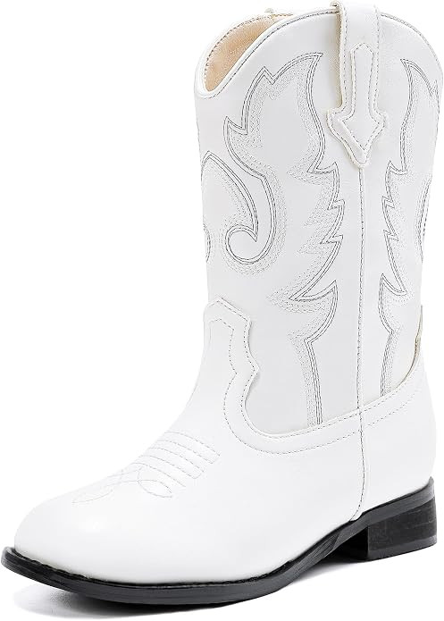 Girls Cowgirl Boots Unisex-Child Mid Calf Glitter Toddler Cowboy Boot Little Big Kids Western Rid... | Amazon (US)