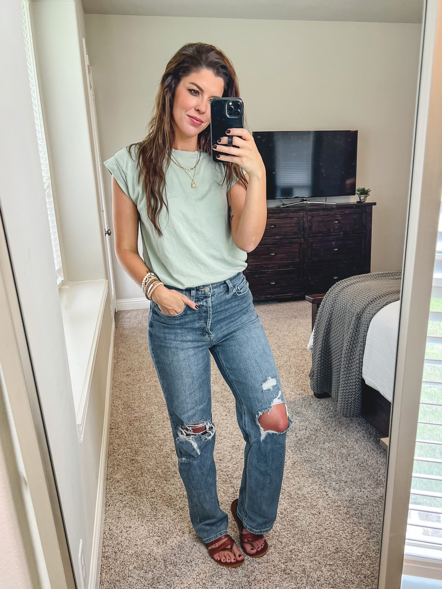 Target outfit. 
Top- small 
Jeans- 2 

#LTKSeasonal #LTKfamily #LTKstyletip