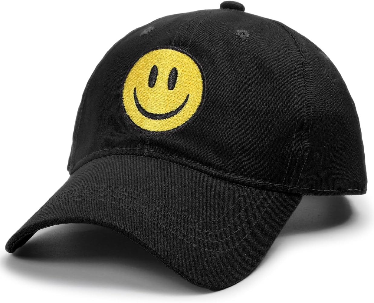 Smile Face Baseball Cap for Women Men Cute Baseball Caps Unstructured Cotton Dad Hat | Amazon (US)