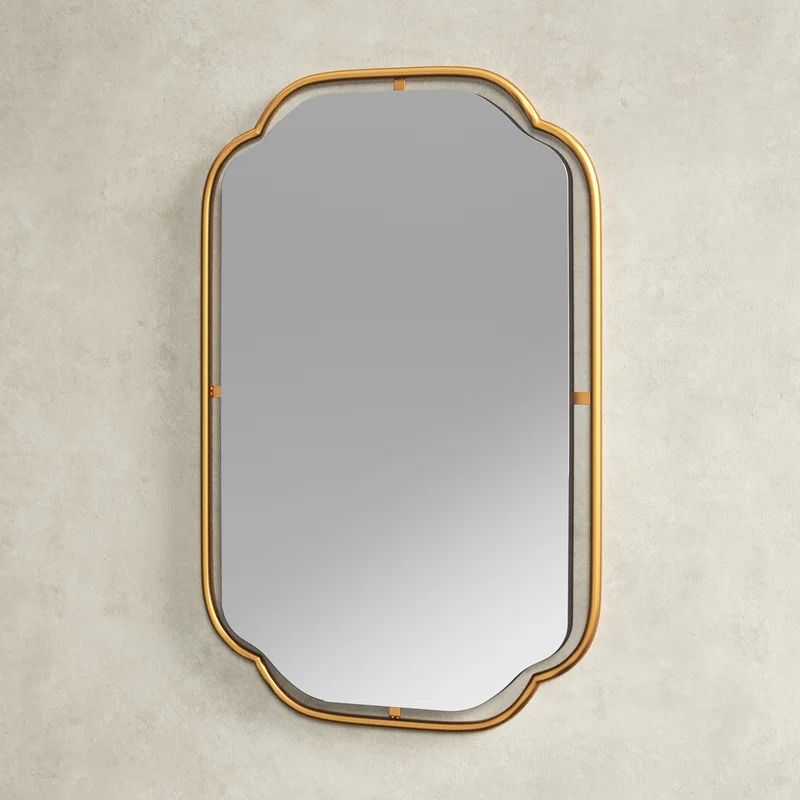 Desiree Asymmetrical Metal Wall Mirror | Wayfair North America