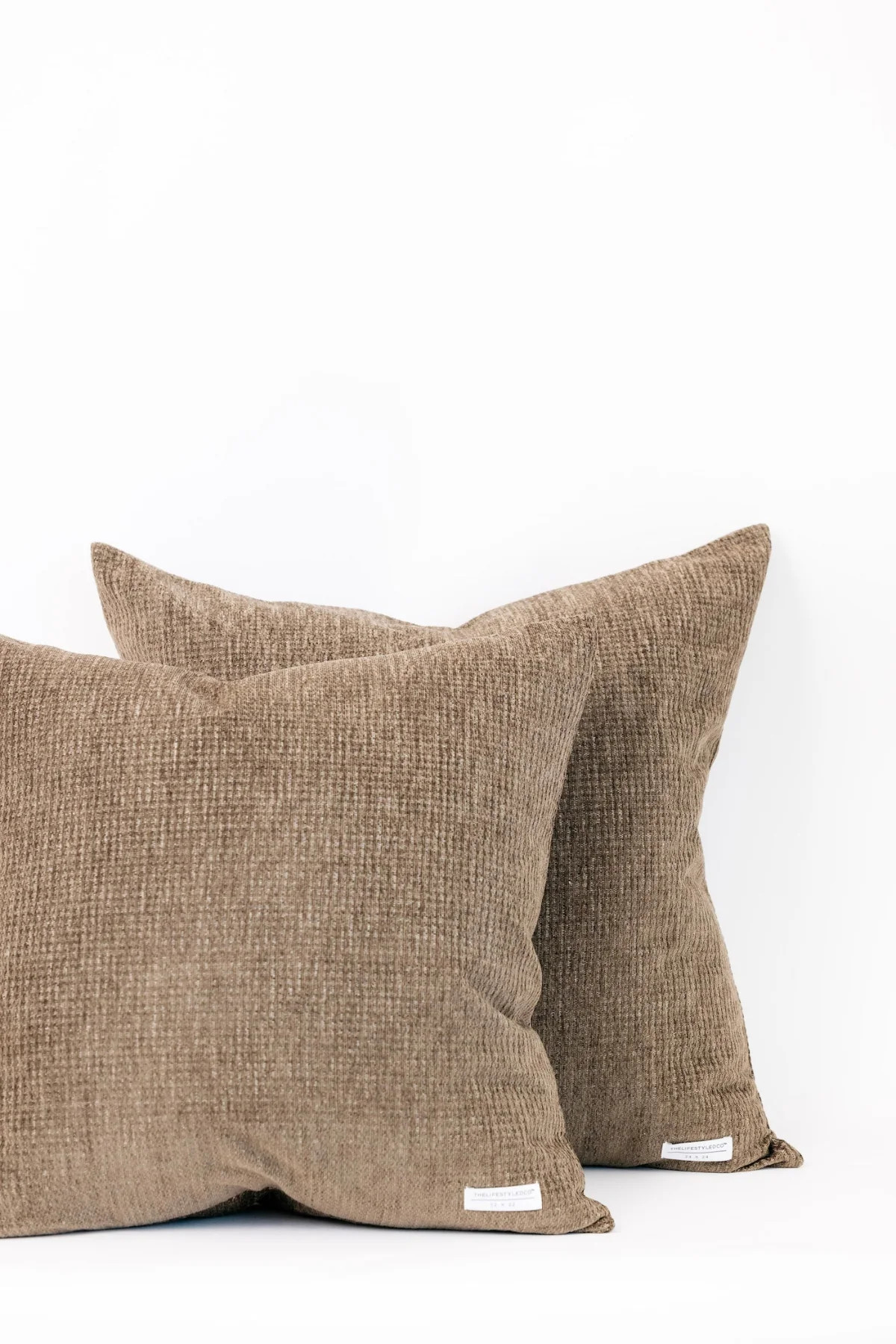 Tobias Chenille Houndstooth Pillow - Olive - 2 Sizes | THELIFESTYLEDCO