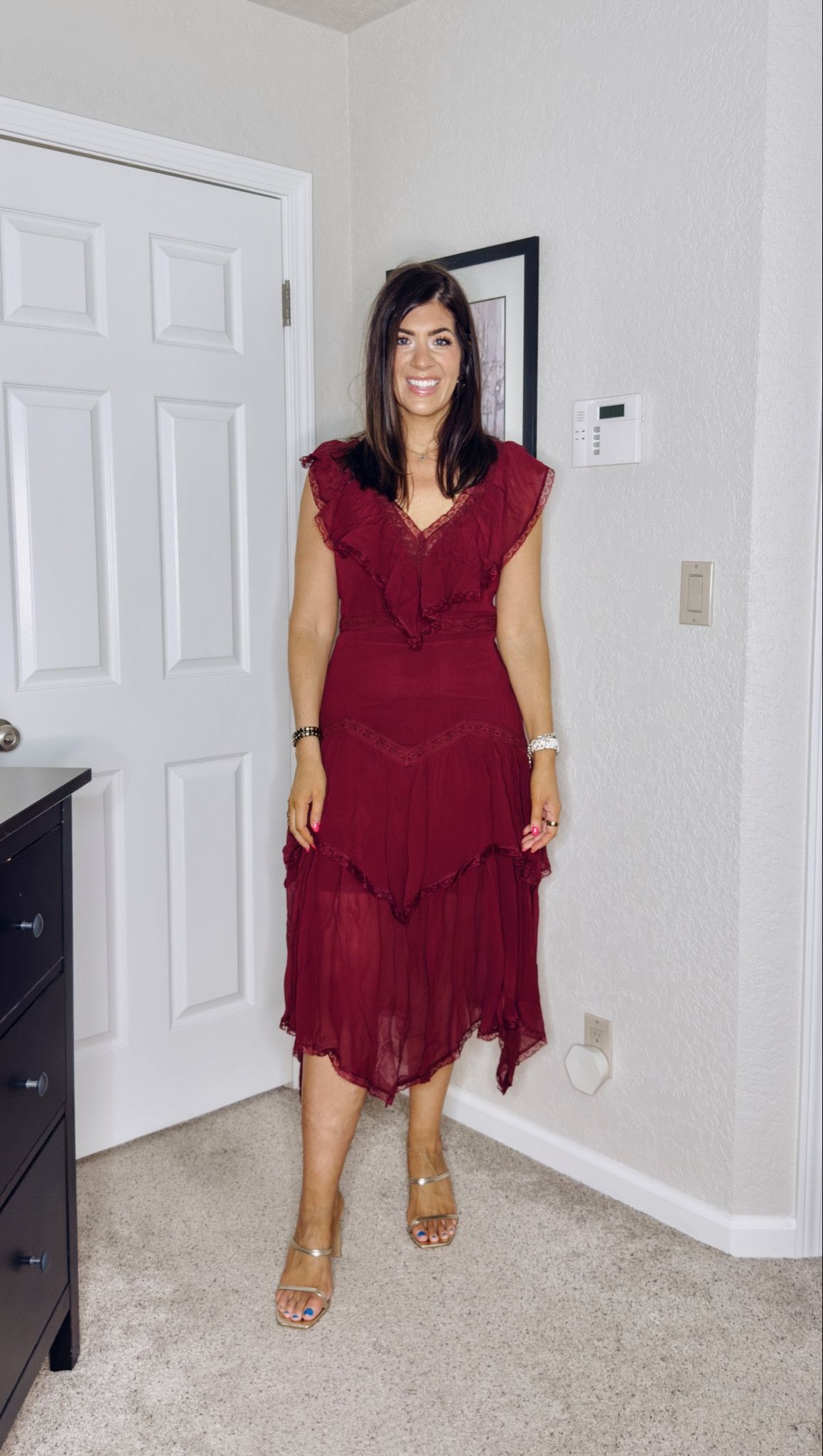 Fall dresses to wear now and later 
In a medium ruffle midi dress!


#LTKWedding #LTKStyleTip #LTKMidsize