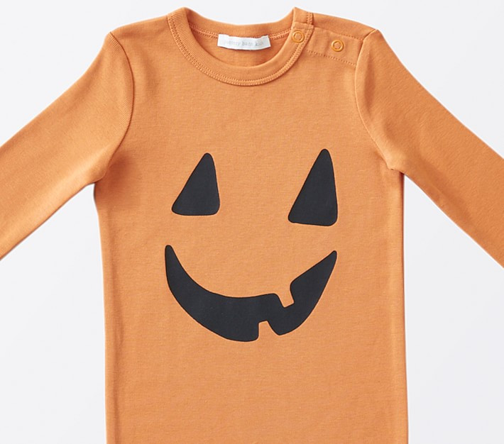 Halloween Pumpkin Organic Nursery Pajama & Hat Set | Pottery Barn Kids