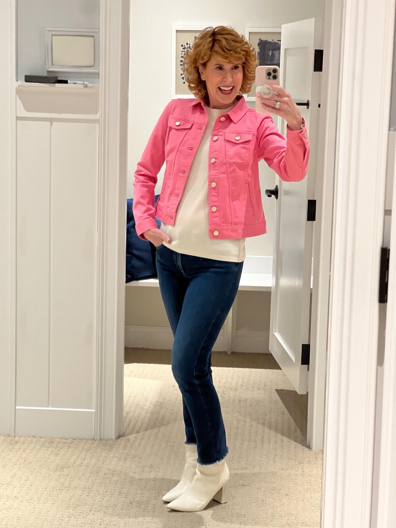 A classic jean jacket is a must-have staple!
This bright pink one is perfect for adding a pop of color to your wardrobe for Spring and Summer and of course I had to get it since it's my favorite color! 

#LTKstyletip #LTKSeasonal