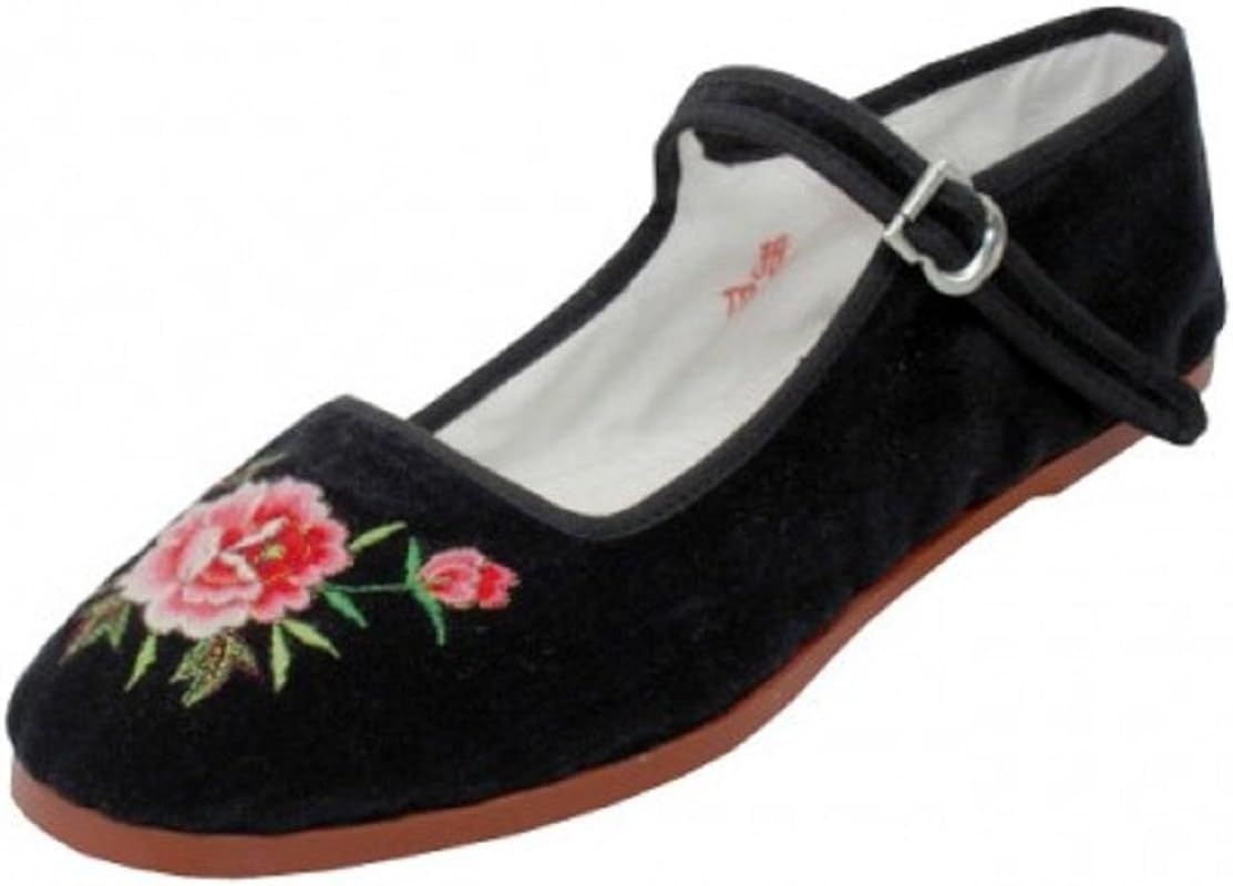 Shoes 18 Womens Cotton China Doll Mary Jane Shoes Ballerina Ballet Flats Shoes | Amazon (US)