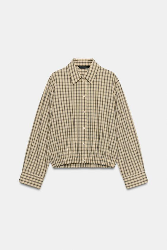 ZW COLLECTION CHECKED PUFFED SHIRT | Zara UK