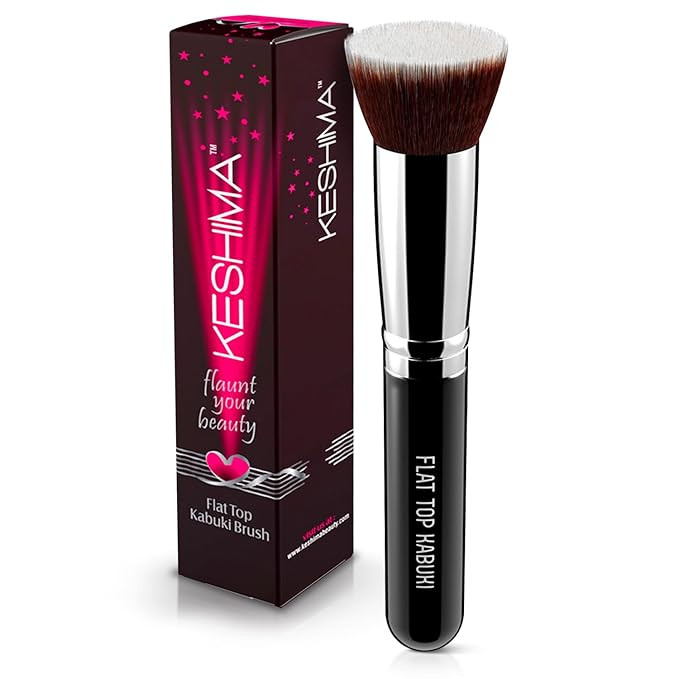 Flat Top Kabuki Foundation Brush By KESHIMA - Premium Makeup Brush for Liquid, Cream, and Powder ... | Amazon (US)