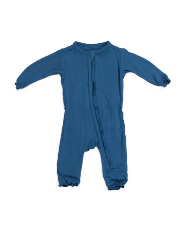 Baby Classic Ruffle Coverall With Zipper | Marshalls