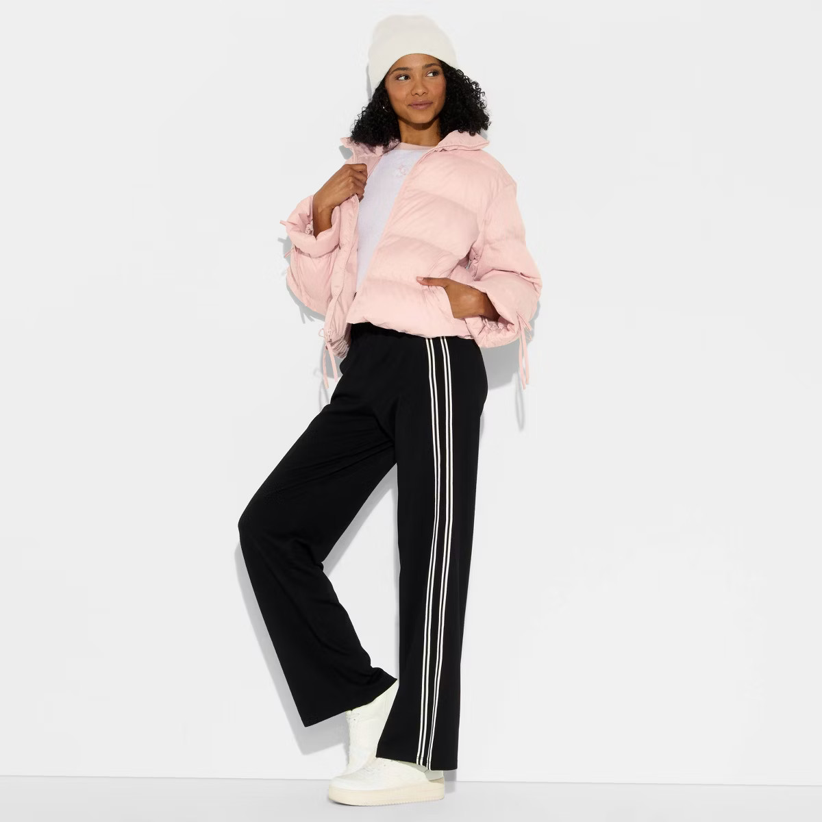 Women's Bow Puffer Jacket - Wild Fable™ Black M | Target