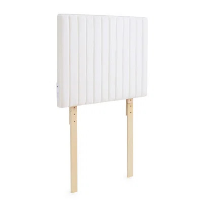 Tavira Allure® College Dorm Left Side Outlet Headboard with Legs - Classic Panel - Velvety White | Wayfair North America