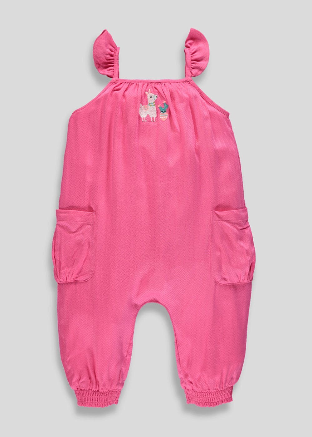 Girls Llama Woven Jumpsuit (9mths-6yrs) – Pink | Matalan UK