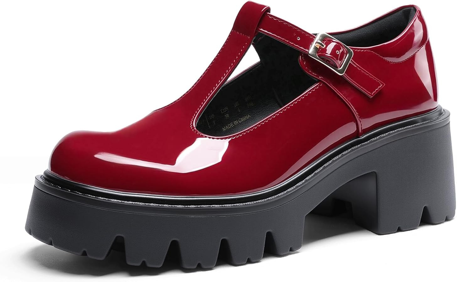 DREAM PAIRS Women's T-Strap Mary Jane Shoes Low Platform Chunky Block Heels Closed Toe Work Pumps... | Amazon (US)