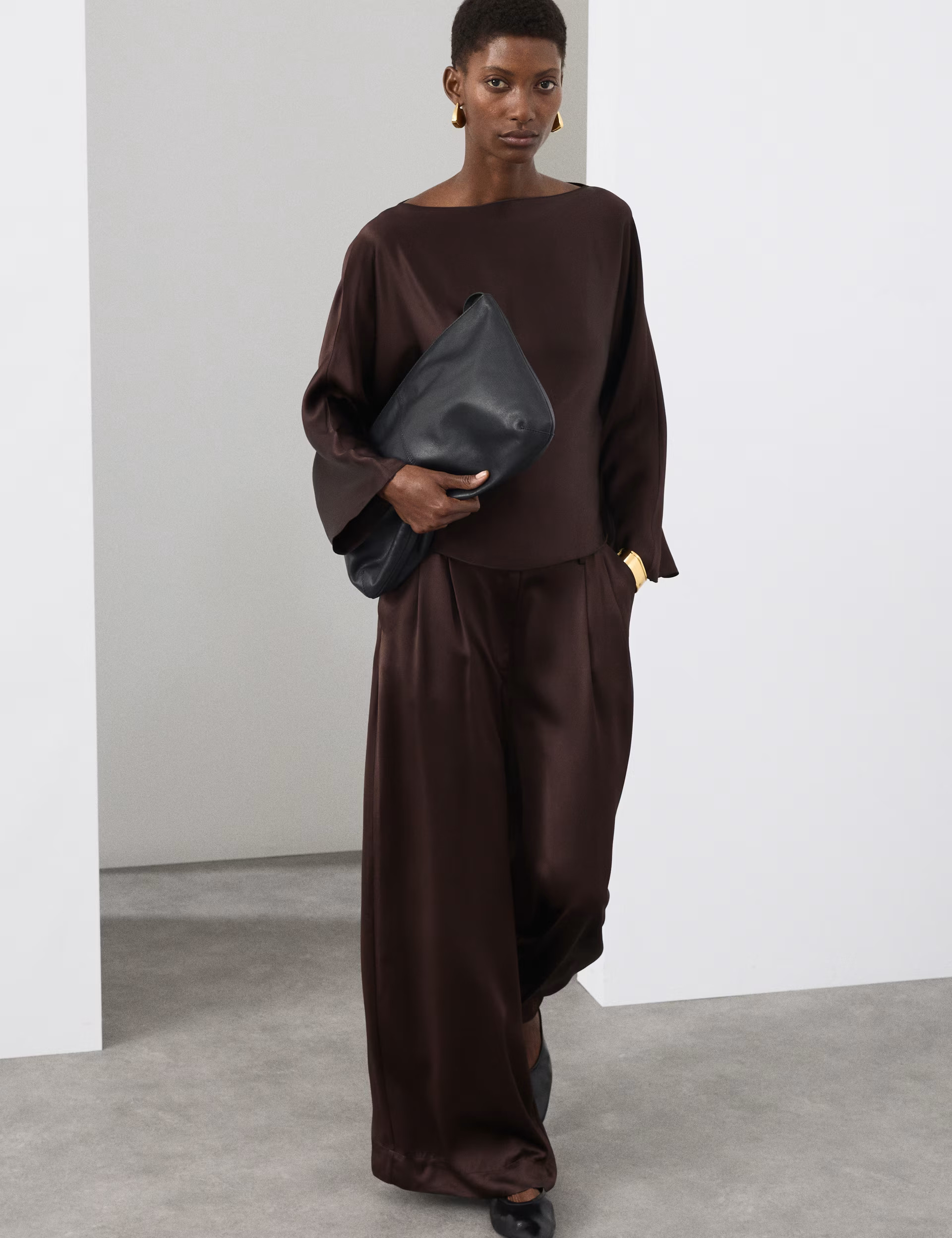 Satin Wide Leg Trousers | Marks & Spencer (UK)