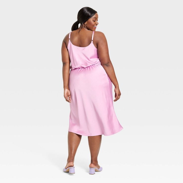 Women's Plus Size Sleeveless Satin Dress - Ava & Viv™ | Target