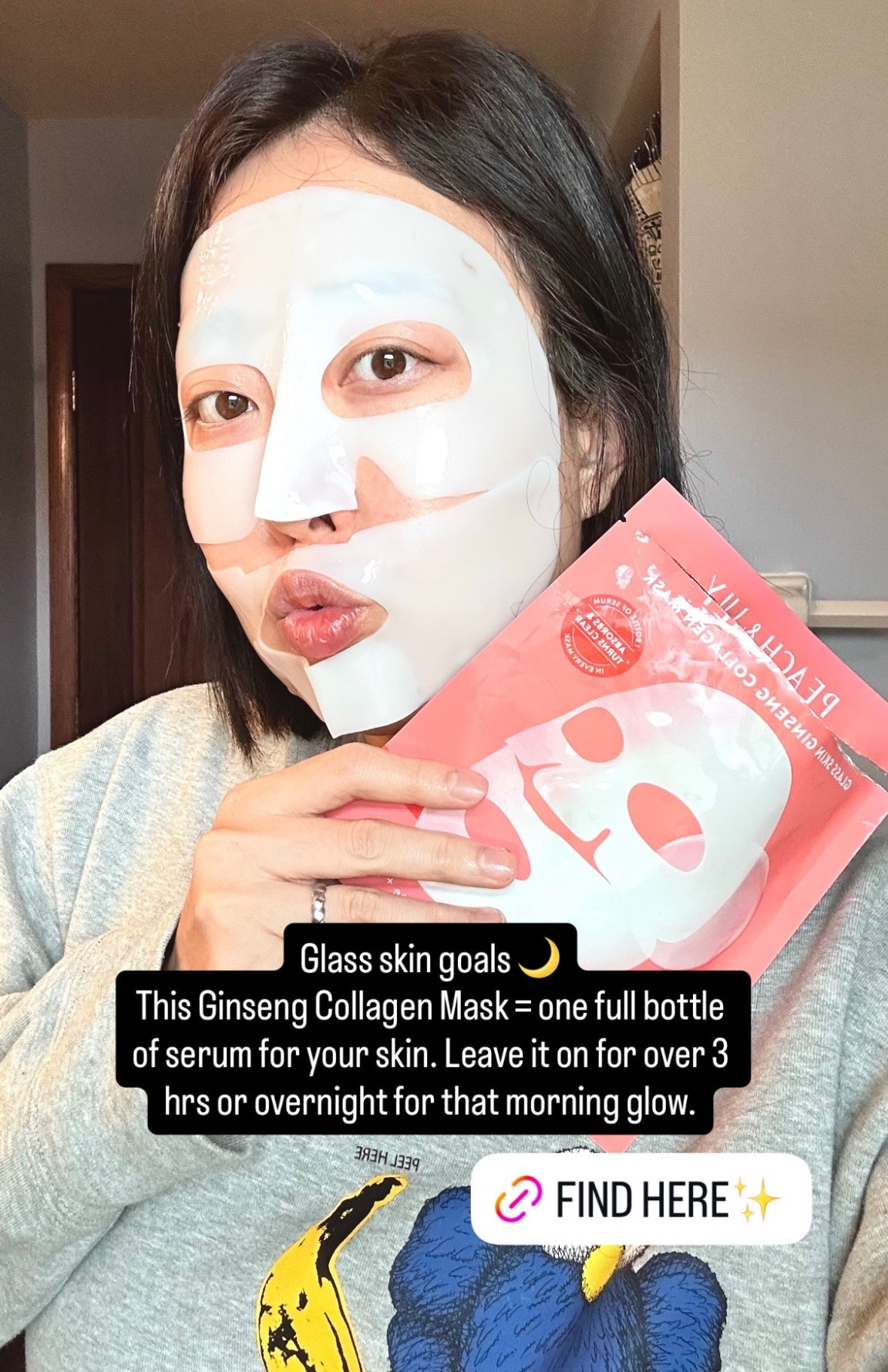 Glass skin goals 🌙
This Ginseng Collagen Mask = one full bottle of serum for your skin. Leave it on for over 3 hrs or overnight for that morning glow.

#peachlilly #skincare #kbeauty #mask #skincaremask #serum #beautyinfluencer #glassskin


#LTKBeauty #LTKStyleTip #LTKU