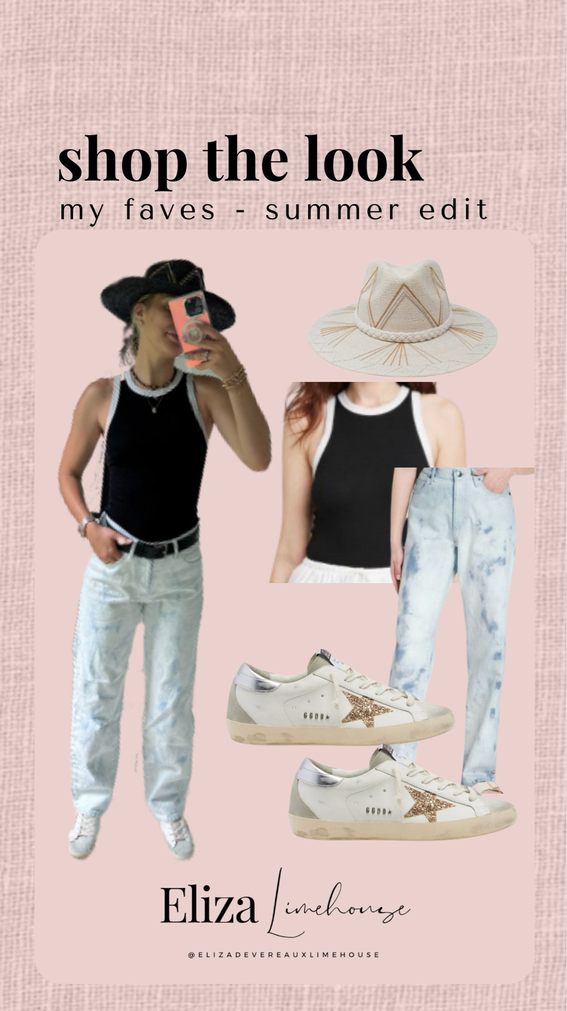 Shop the look- my faves for summer! 




Summer outfits, tank top, hat, jeans, sneakers, summer look

#LTKShoeCrush #LTKStyleTip