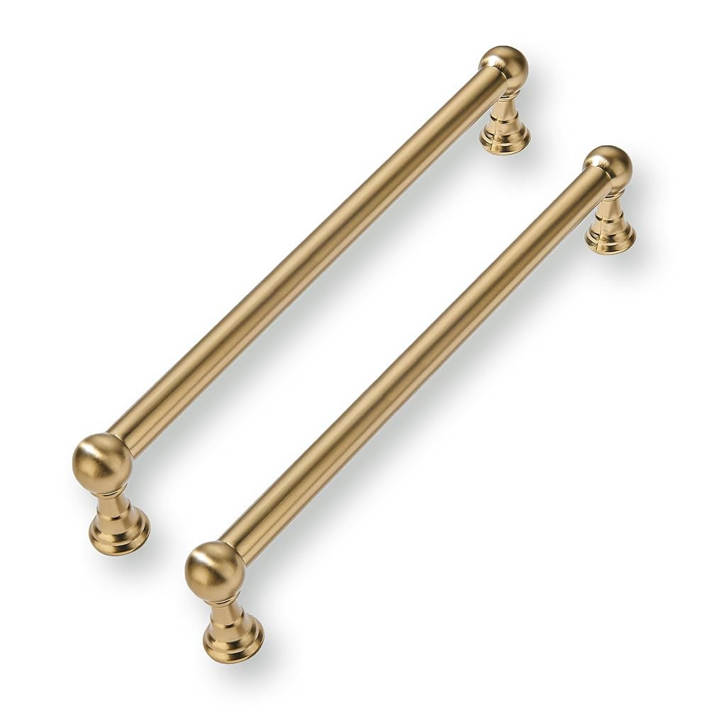 2 Pack 10 Inch Solid Kitchen Cabinet Handles Champagne Bronze Heavy Duty Cabinet Pulls Drawer Pul... | Amazon (US)