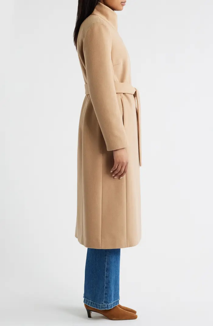 Stand Collar Wrap Coat | Nordstrom
