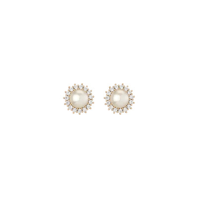 Aurate x Marilyn Monroe: Lab Grown White Sapphire Pearl Earrings | AUrate New York