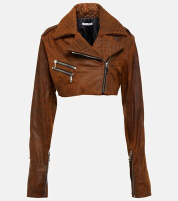 Cropped leather jacket | Mytheresa (US/CA)