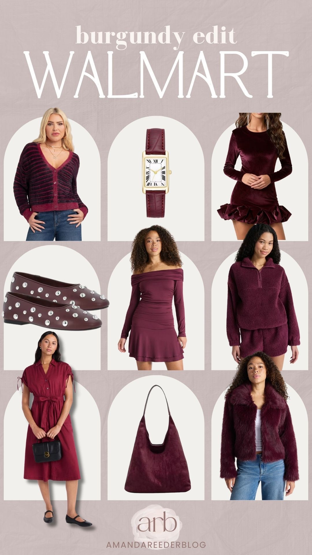Obsessed with this rich burgundy moment from Walmart 🤍🍷 Walmart has the prettiest pieces in this color right now — cozy, chic, and perfect for winter outfits!

Walmart fashion, burgundy outfits, winter outfits, affordable fashion finds, burgundy dress, burgundy sweater, cozy loungewear set, burgundy accessories, fall winter fashion, budget friendly style

#LTKFindsUnder50 #LTKHoliday #LTKootd