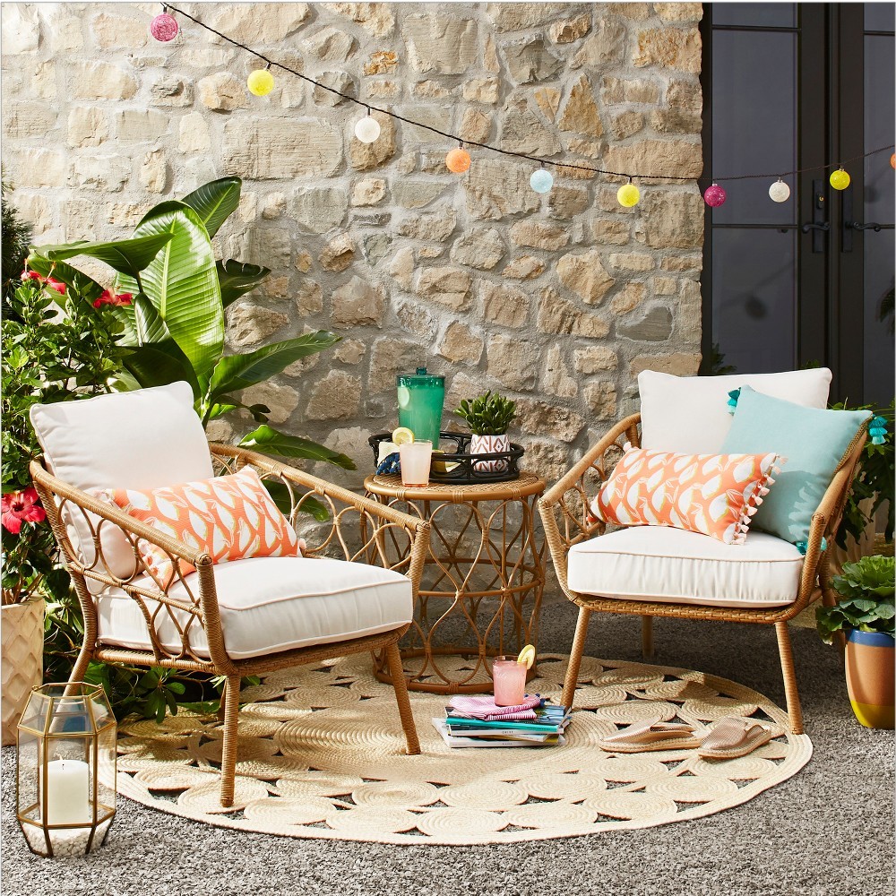 Britanna 3pc Patio Chat Set Linen - Opalhouse | Target