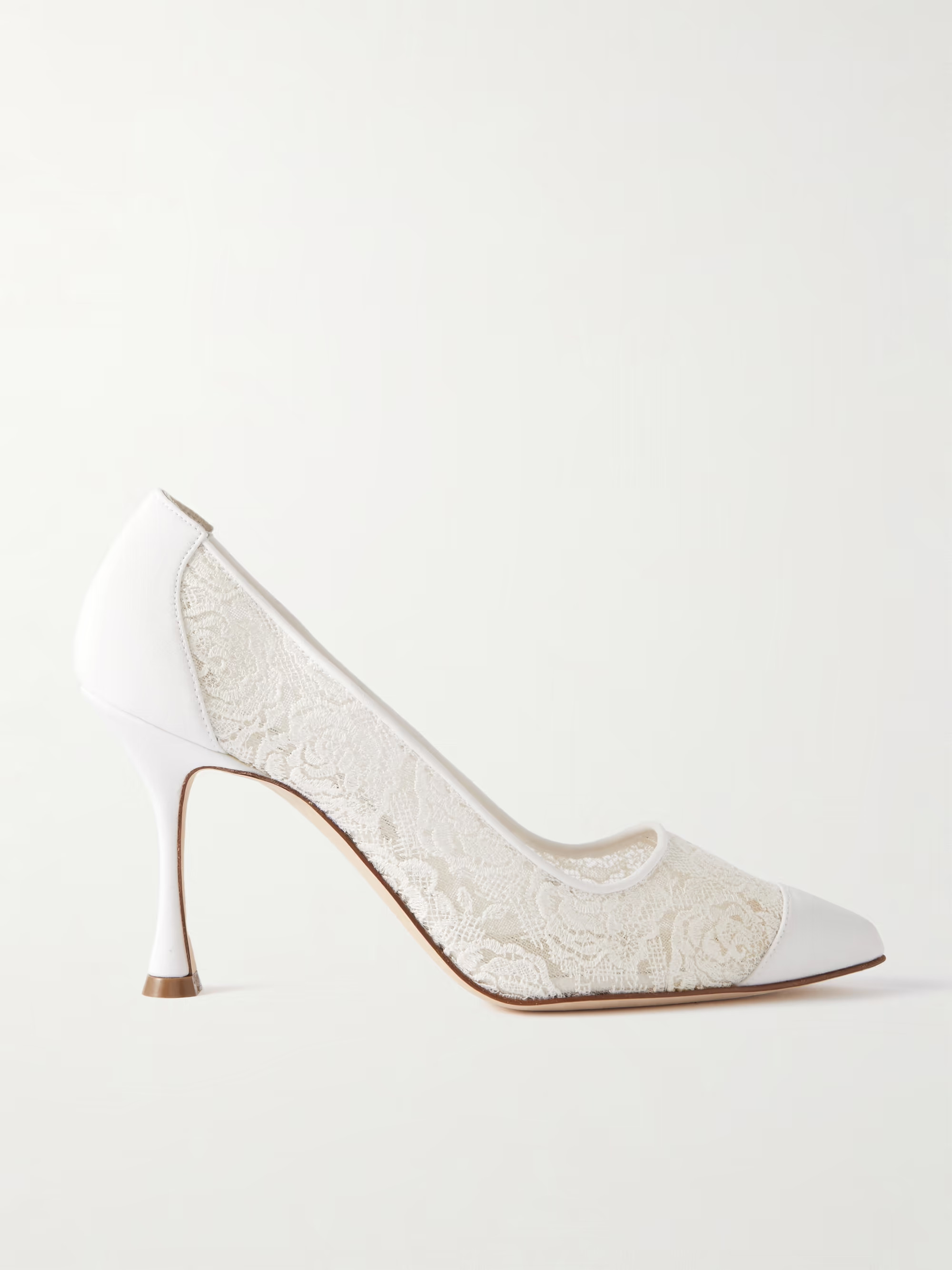 Sololaria lace and suede pumps | NET-A-PORTER (US)