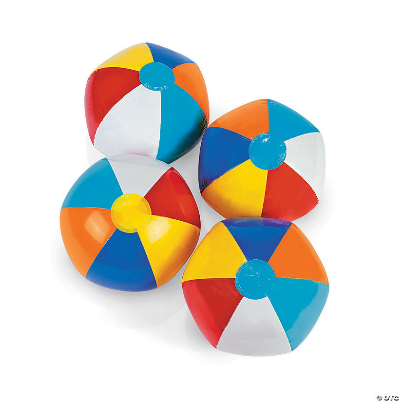 Inflatable 9" Classic Medium Beach Balls - 12 Pc. | Oriental Trading Company
