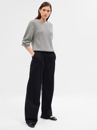 Shaker-Stitch Crewneck Sweater | Gap (US)