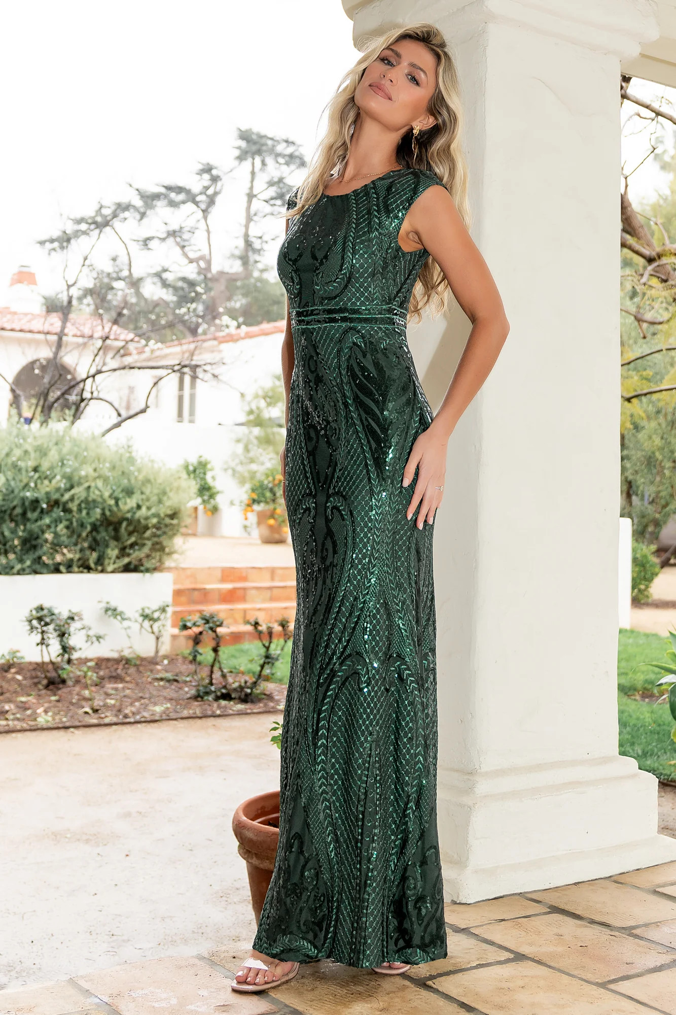 Alessia Sequin Gown | Green | Baltic Born